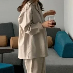 Spring and Autumn New Women's Cloud Cotton Long-Sleeved Pajamas Homewear Set Girls Students Casual Underwear Pajamas Homewear